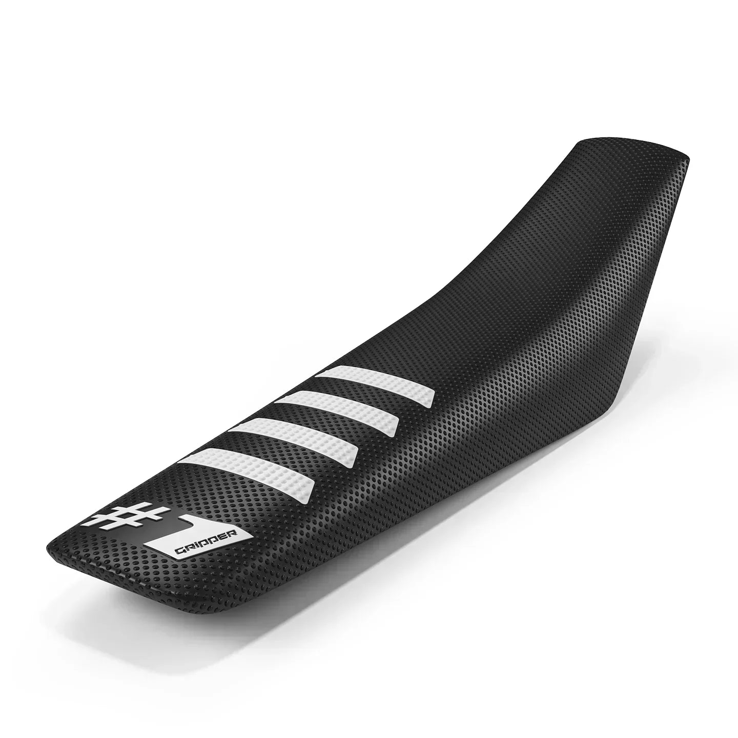 Funda de asiento acanalada - Negro/Blanco