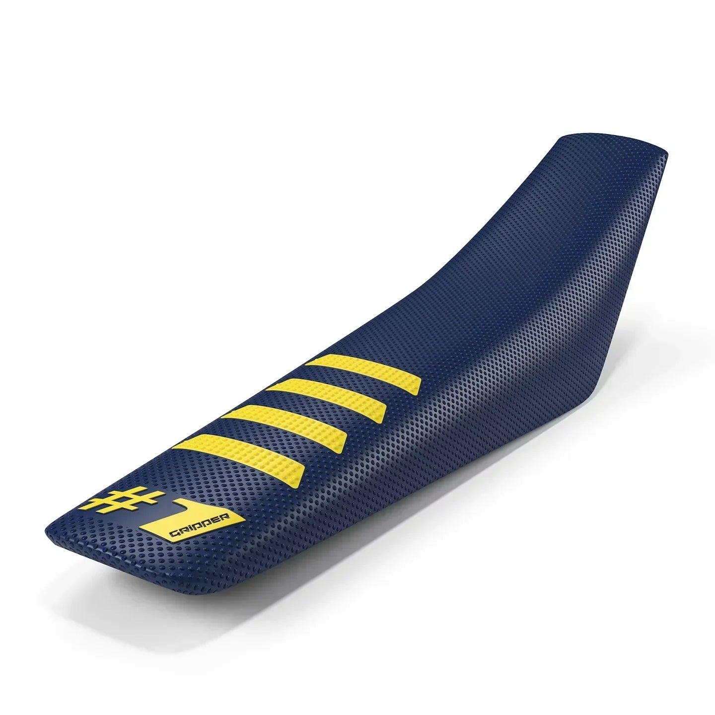 1Gripper RIBBED Seat Cover - Dark Blue/Yellow