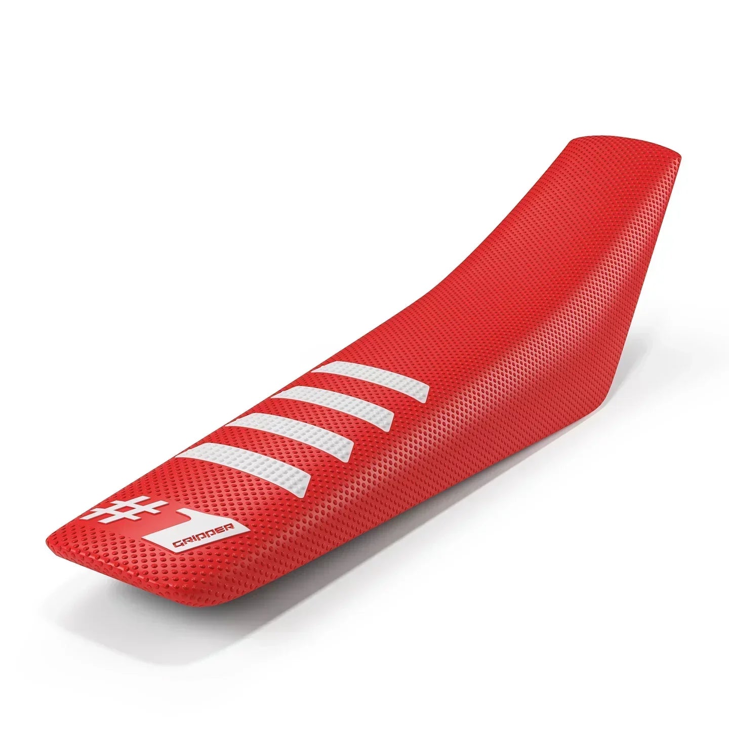 RIBBED Seat Cover - Red/White