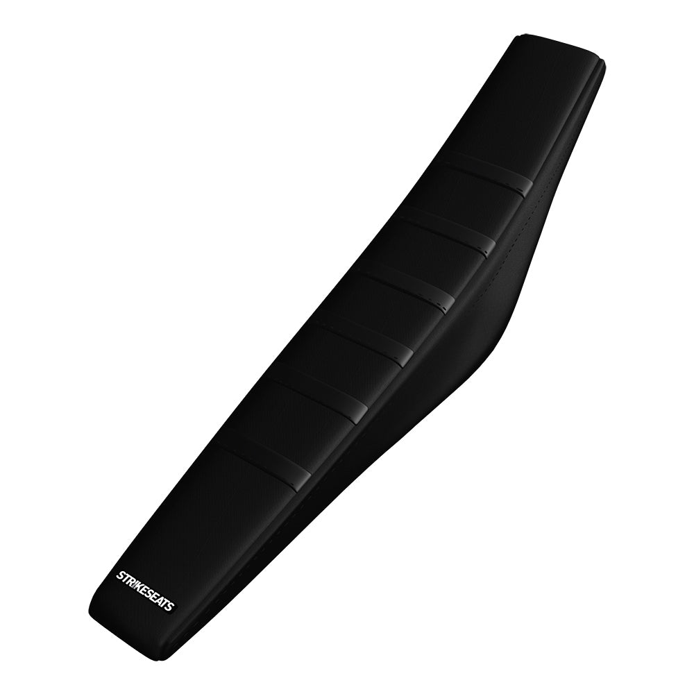 Housse de selle nervurée pour Kawasaki KX125 03-08/KX250 03-08 NOIR/NOIR/NOIR 