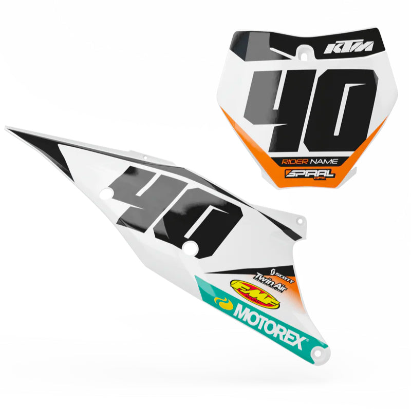 KTM // Kit gráfico de motocross de carreras de SpiralGFX