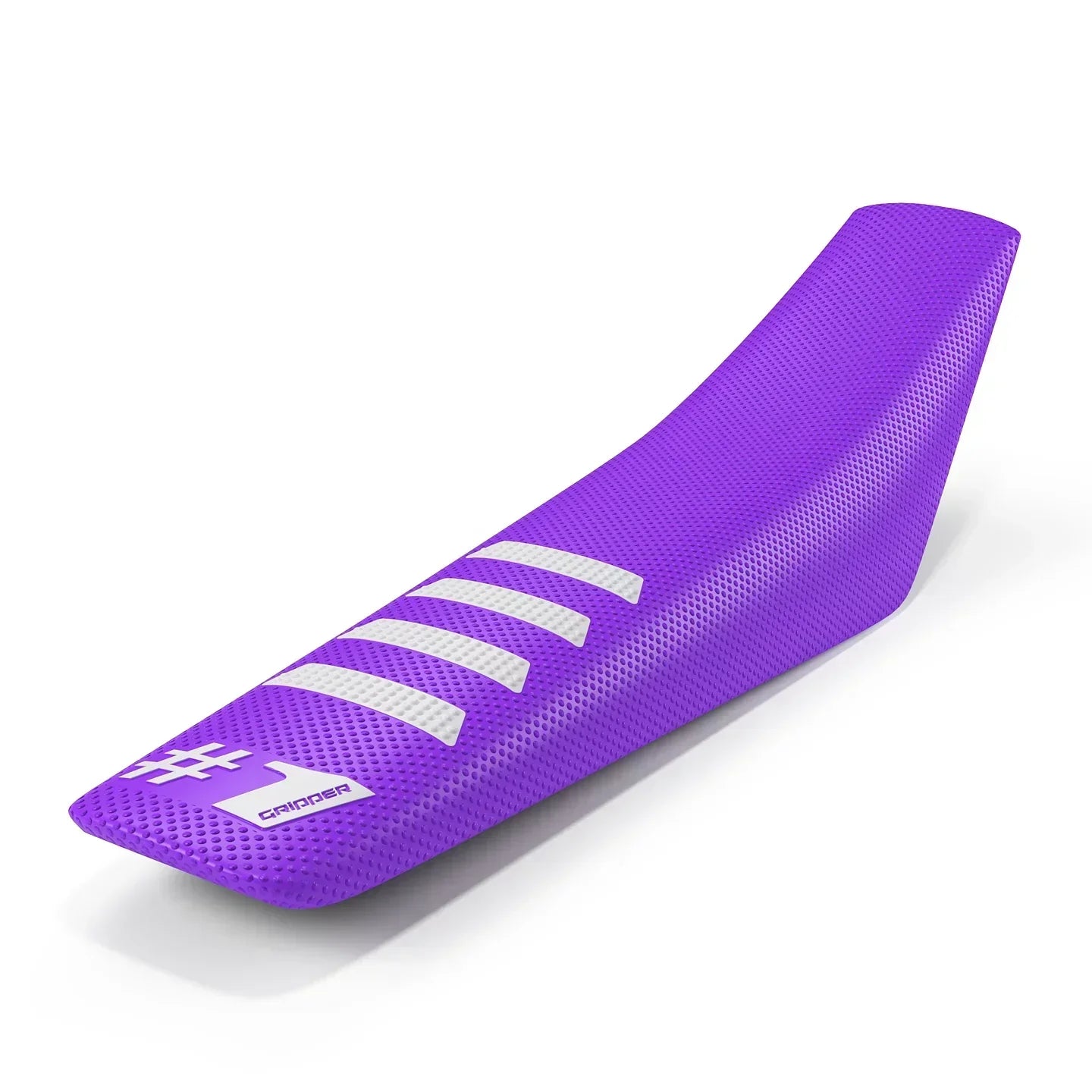 1Gripper RIBBED Seat Cover - Purple/White