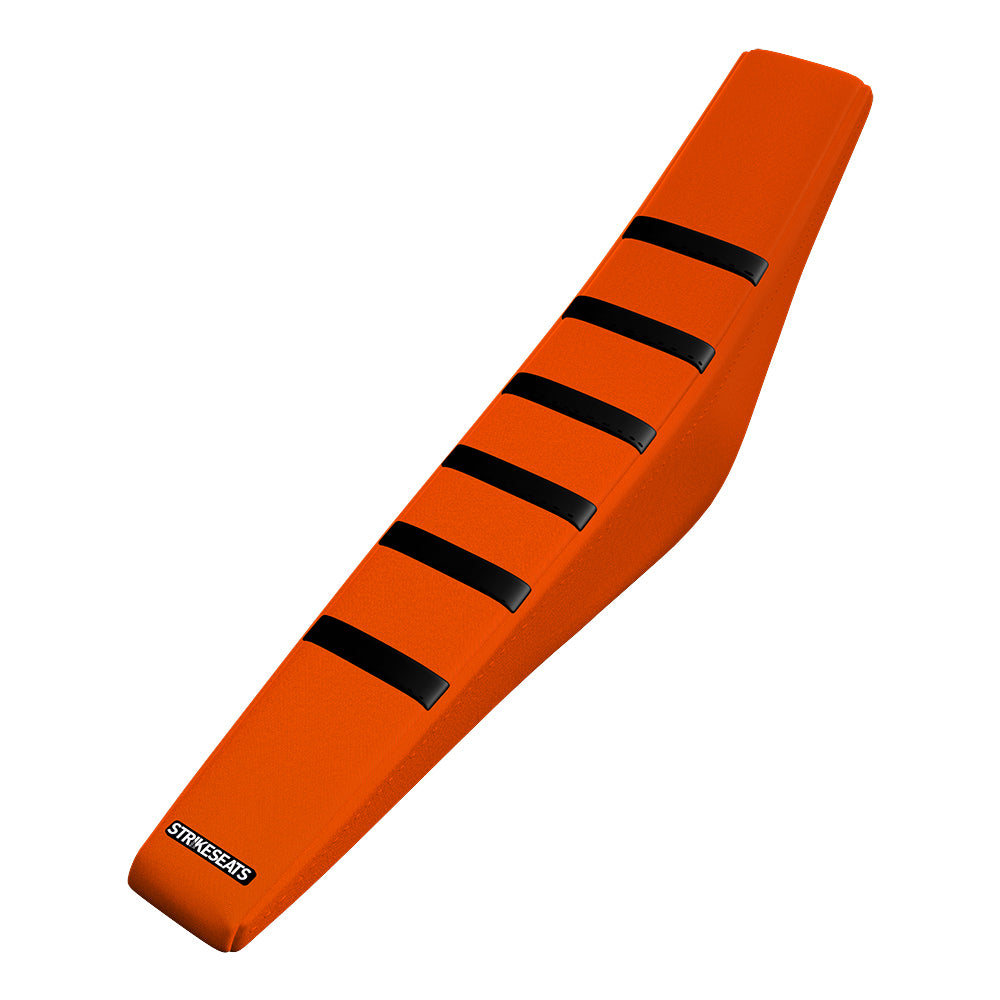 KTM 125SX/250SX/300SX/250SXF/350SXF/450SXF 2023 - 2024 BLACK/ORANGE/ORANGE Gripper Ribbed Seat Cover