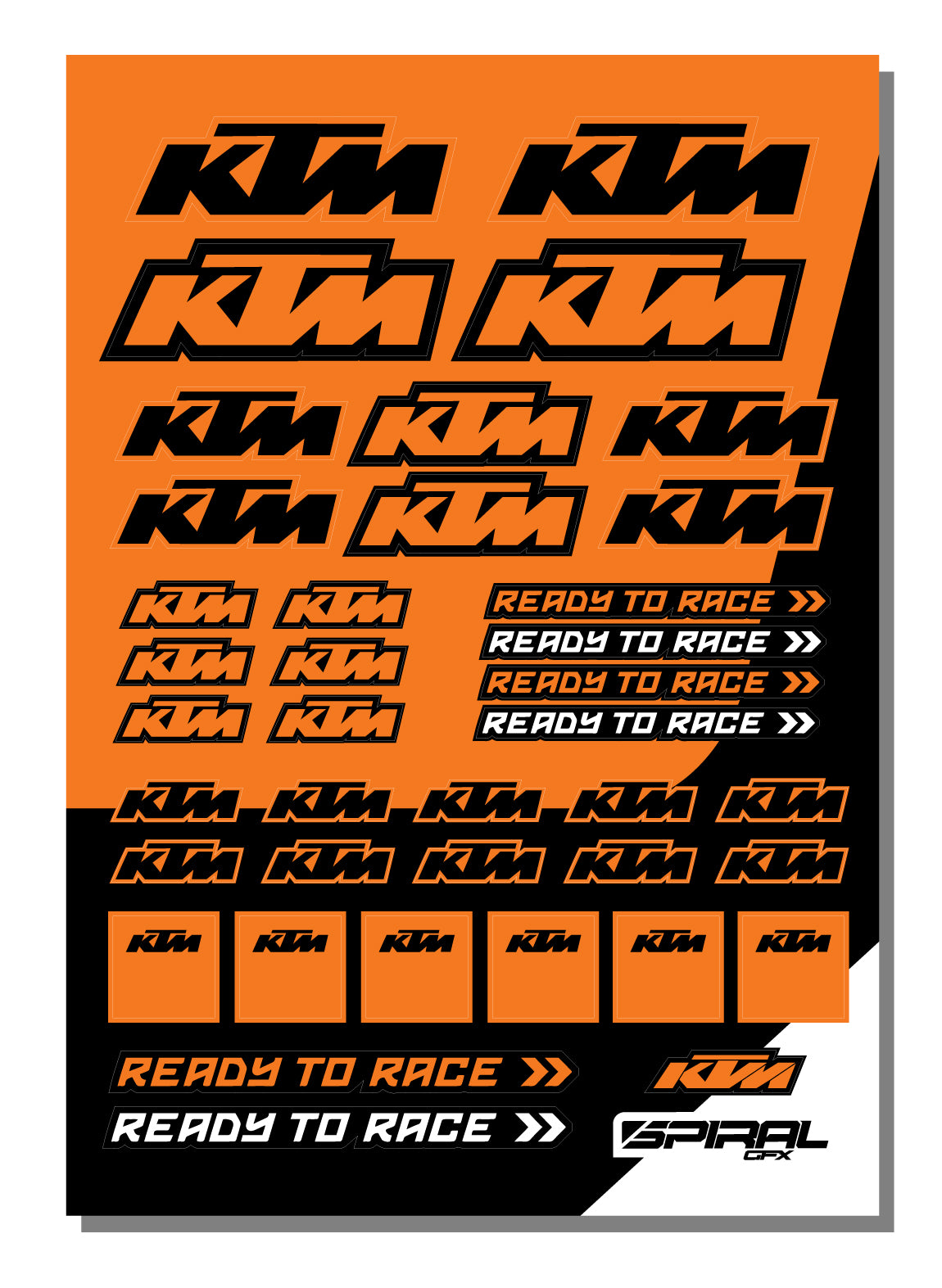 KTM // Licensed Sticker Sheets